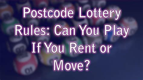 postcode lottery rules